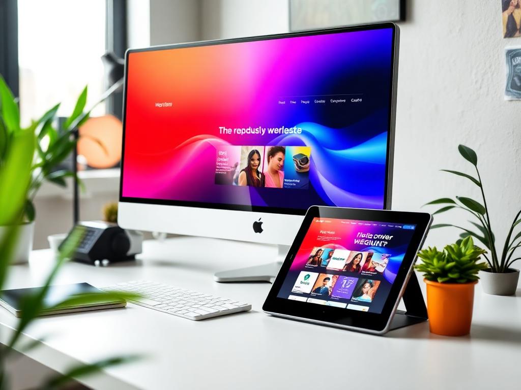 Modern website design displayed on devices