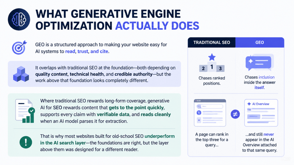 What Generative Engine Optimization does infographic